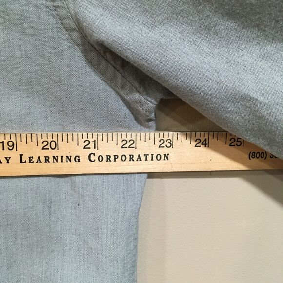 Tommy Hilfiger Mens M Long Sleeve Oxford Button Up Classic FIt Shirt Gray Cotton - Picture 10 of 10